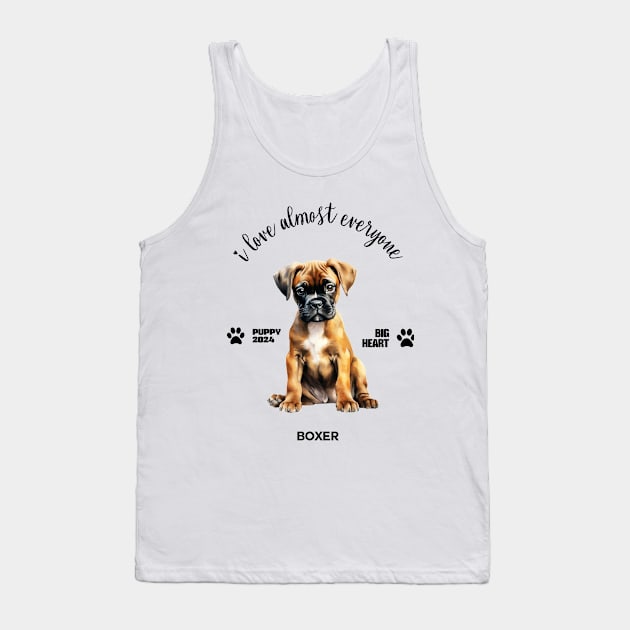 Boxer  i love almost everyone Tank Top by DavidBriotArt